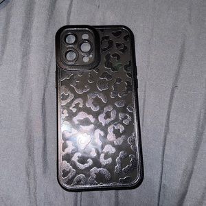 Black clear leopard iPhone 12 Pro Max case